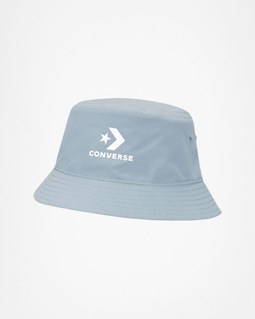 Chapeus Converse Star Chevron Logo Reversible Bucket Feminino Branco | PT E0895P3